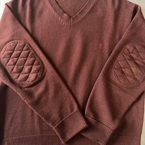Men's Louis Vuitton Cashmere V-Neck Sweater - Maroon